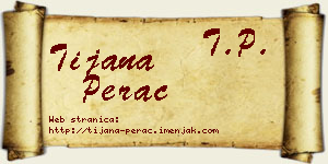 Tijana Perać vizit kartica